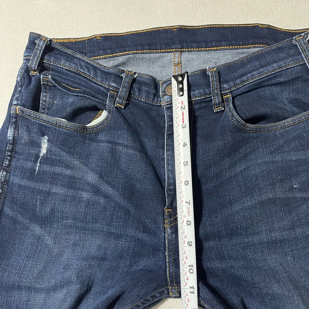 Levis 512 Mens 34x32 Actual 34x31‎ Blue Slim Fit Tapered Leg Orange Tab